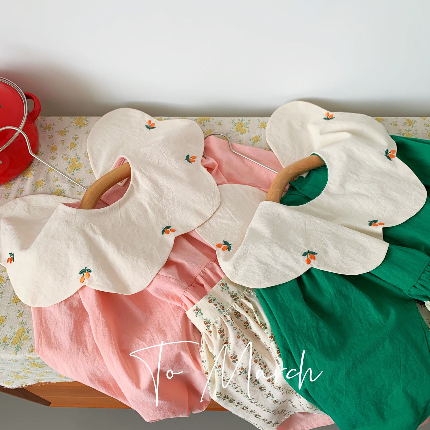 Vintage Style Embroidered Apron Girls' Dress