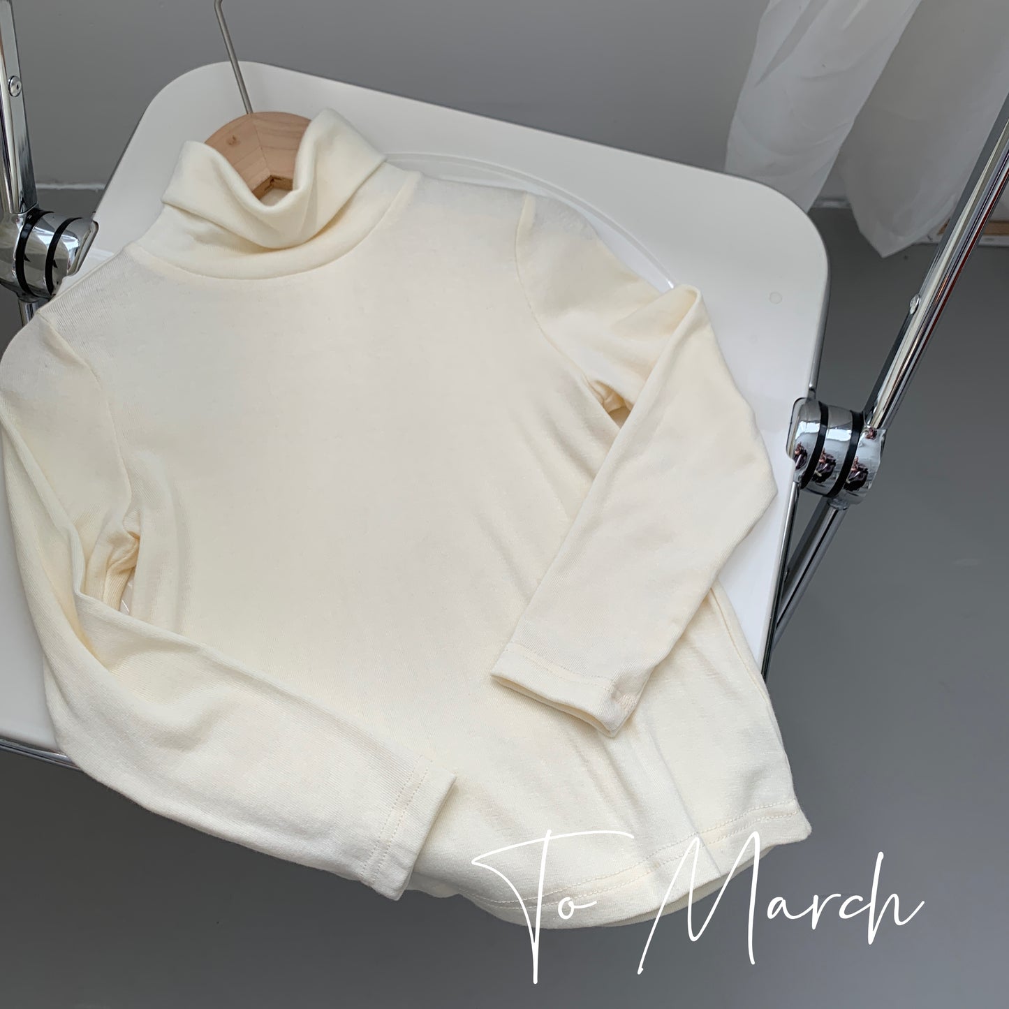 Turtleneck Cotton Long Sleevs Top