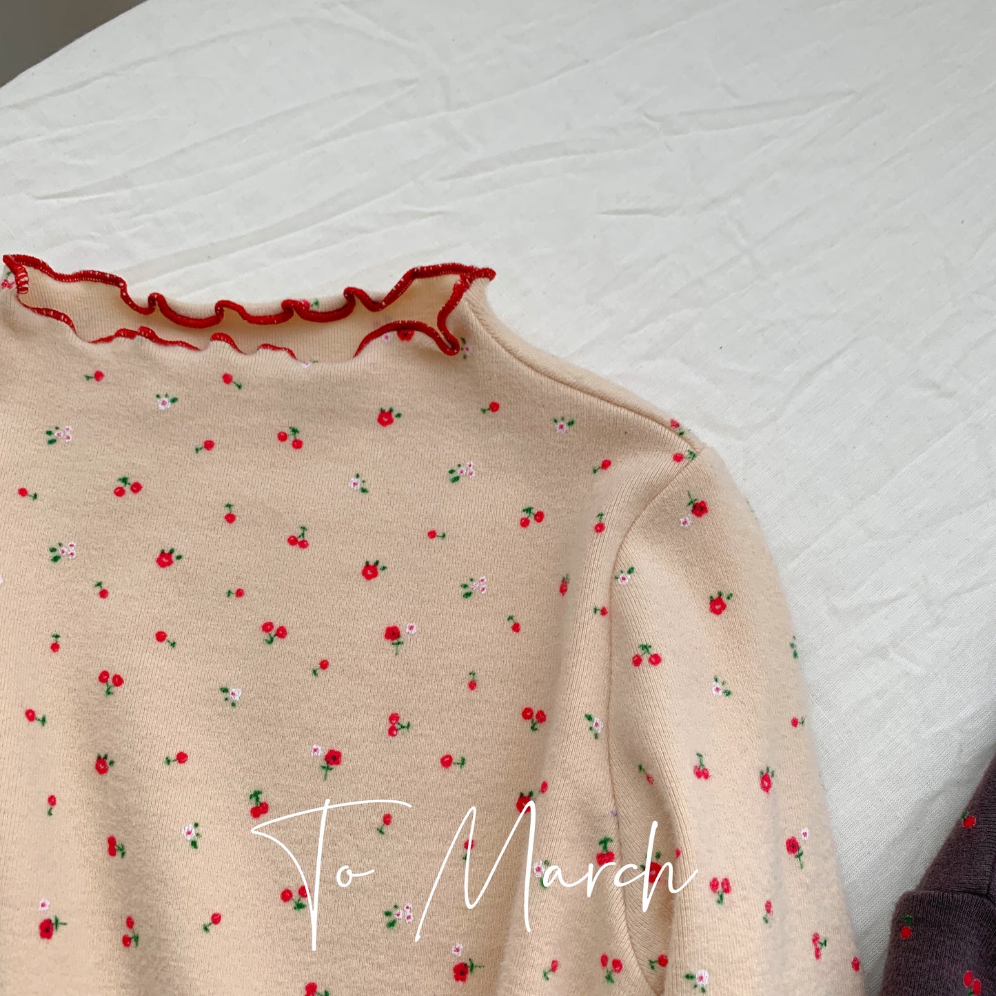 Floral Top with Lettuce-Edge Finish
