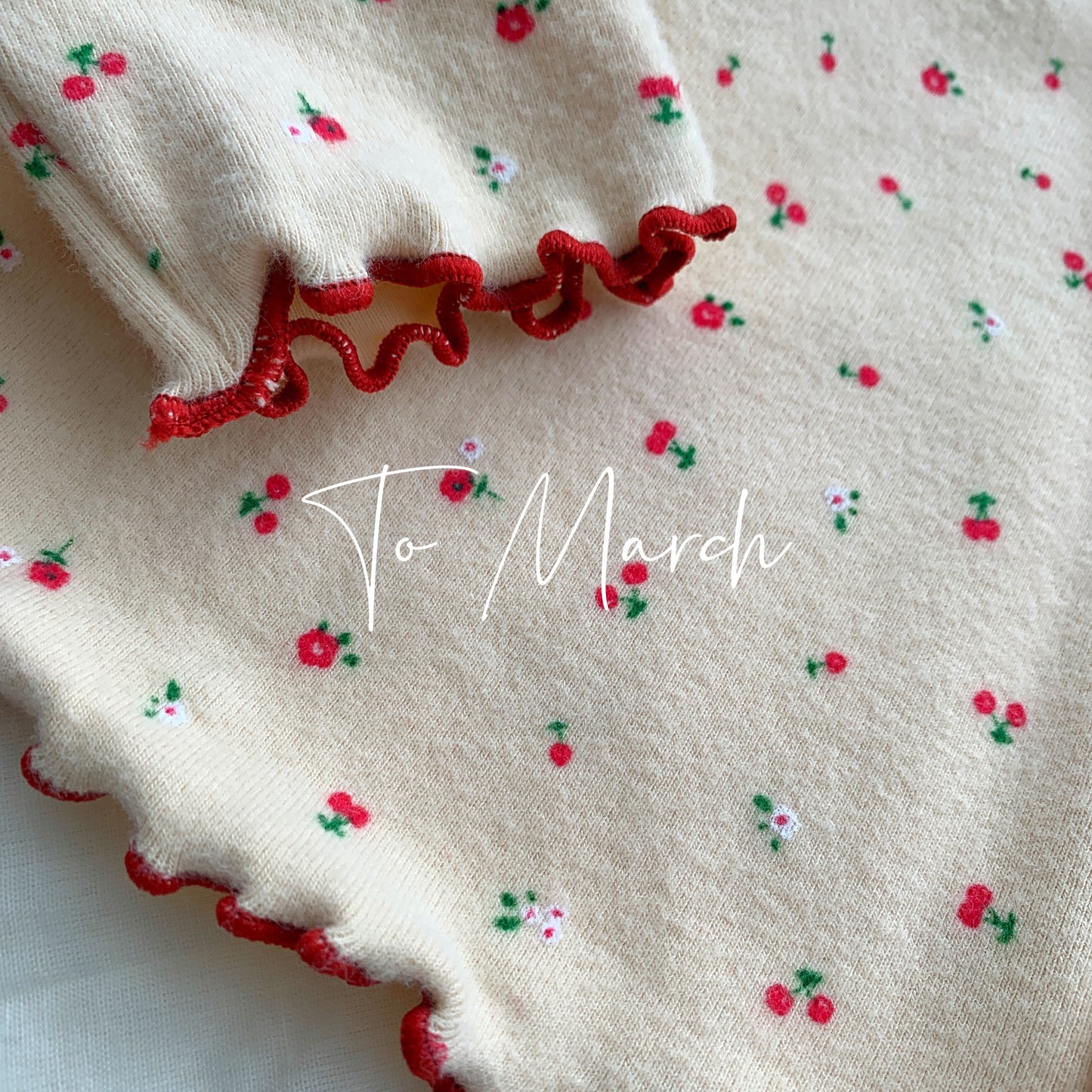 Floral Top with Lettuce-Edge Finish