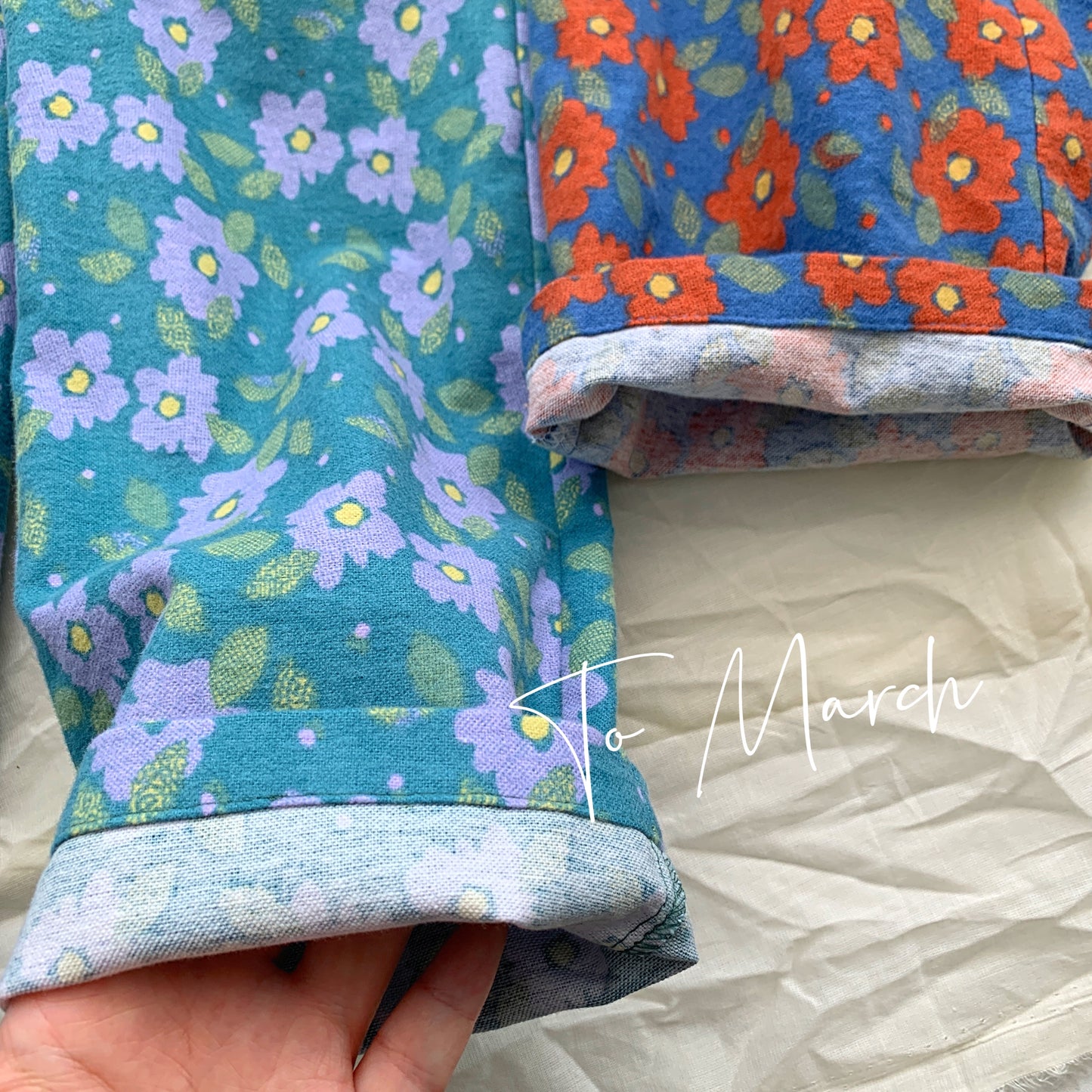 Wide-leg Flower Casual Trousers