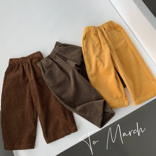 Corduroy Wide-leg Trousers