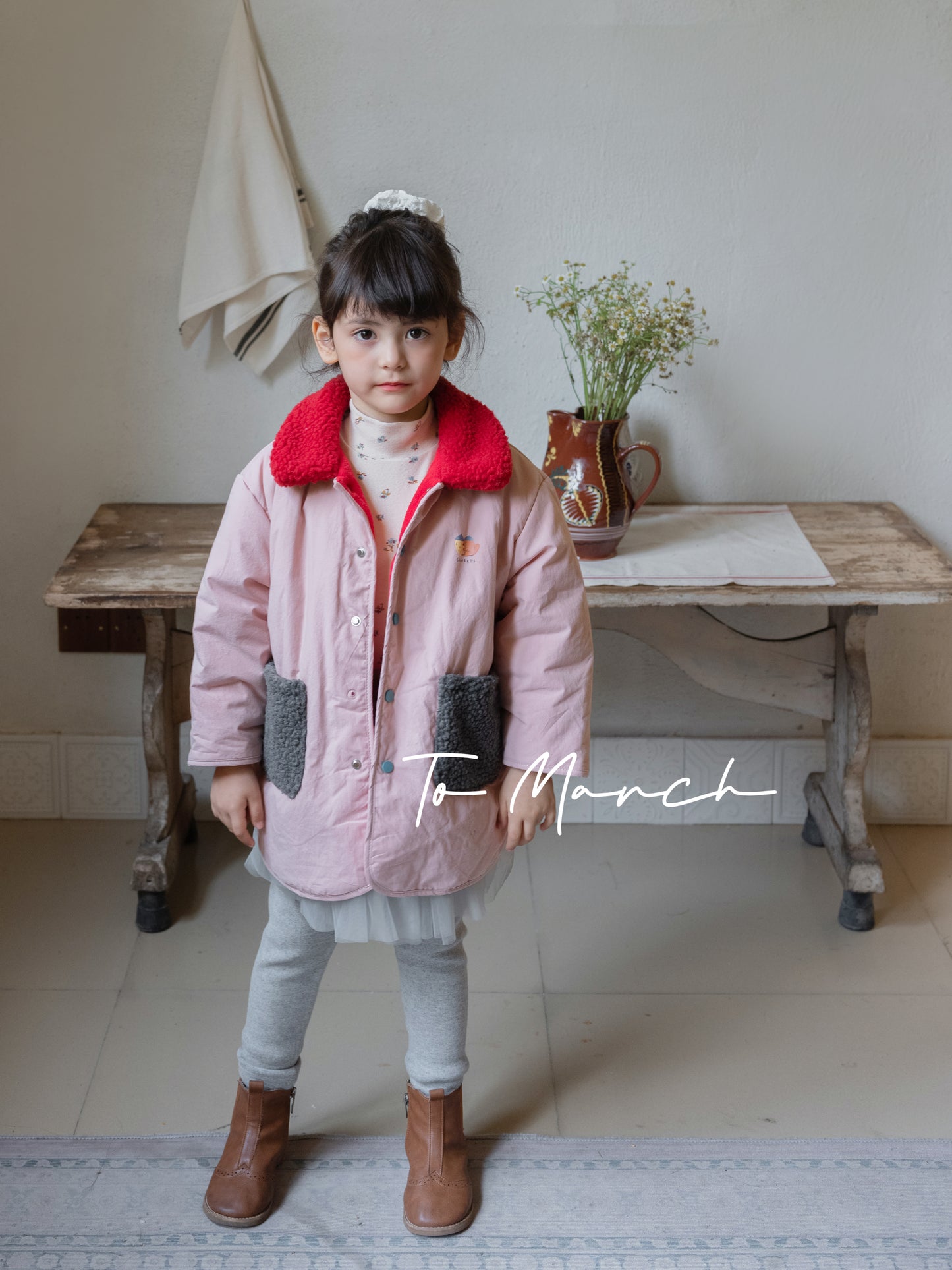 Quilted Jacket with Faux Collar