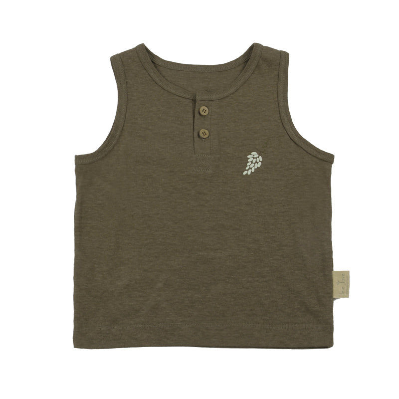 LELE JOVE EMBROIDERED SLEEVELESS VEST TOP