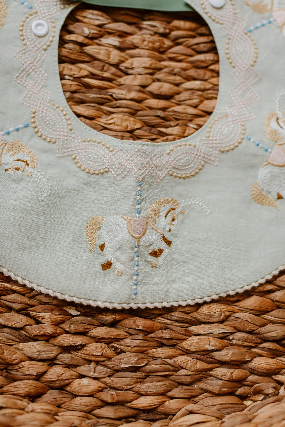 Little Musician Carousel Mint Ice Cream Collar Bibs