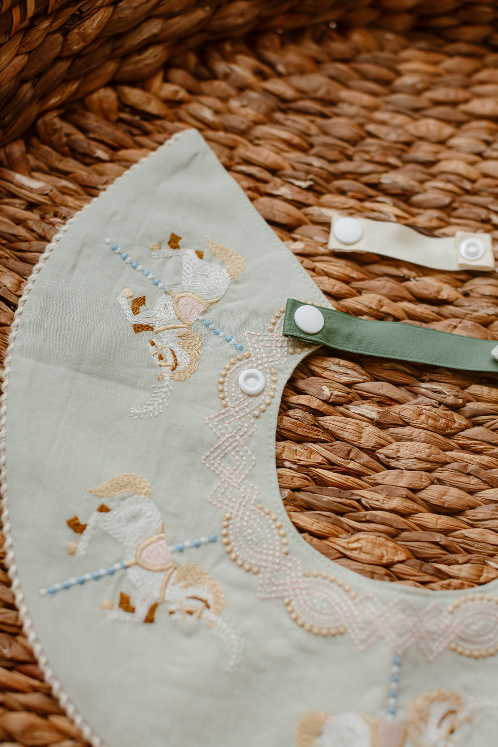 Little Musician Carousel Mint Ice Cream Collar Bibs
