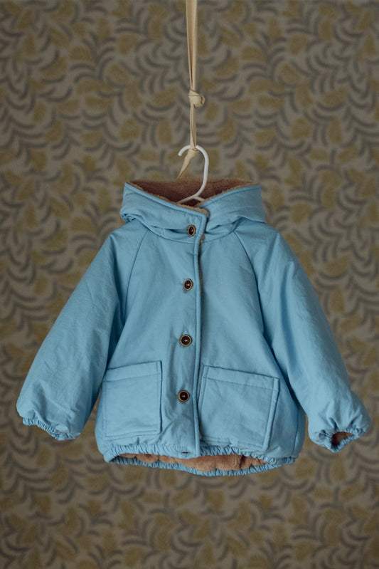 Faux Fur Puffer Coat With Hood