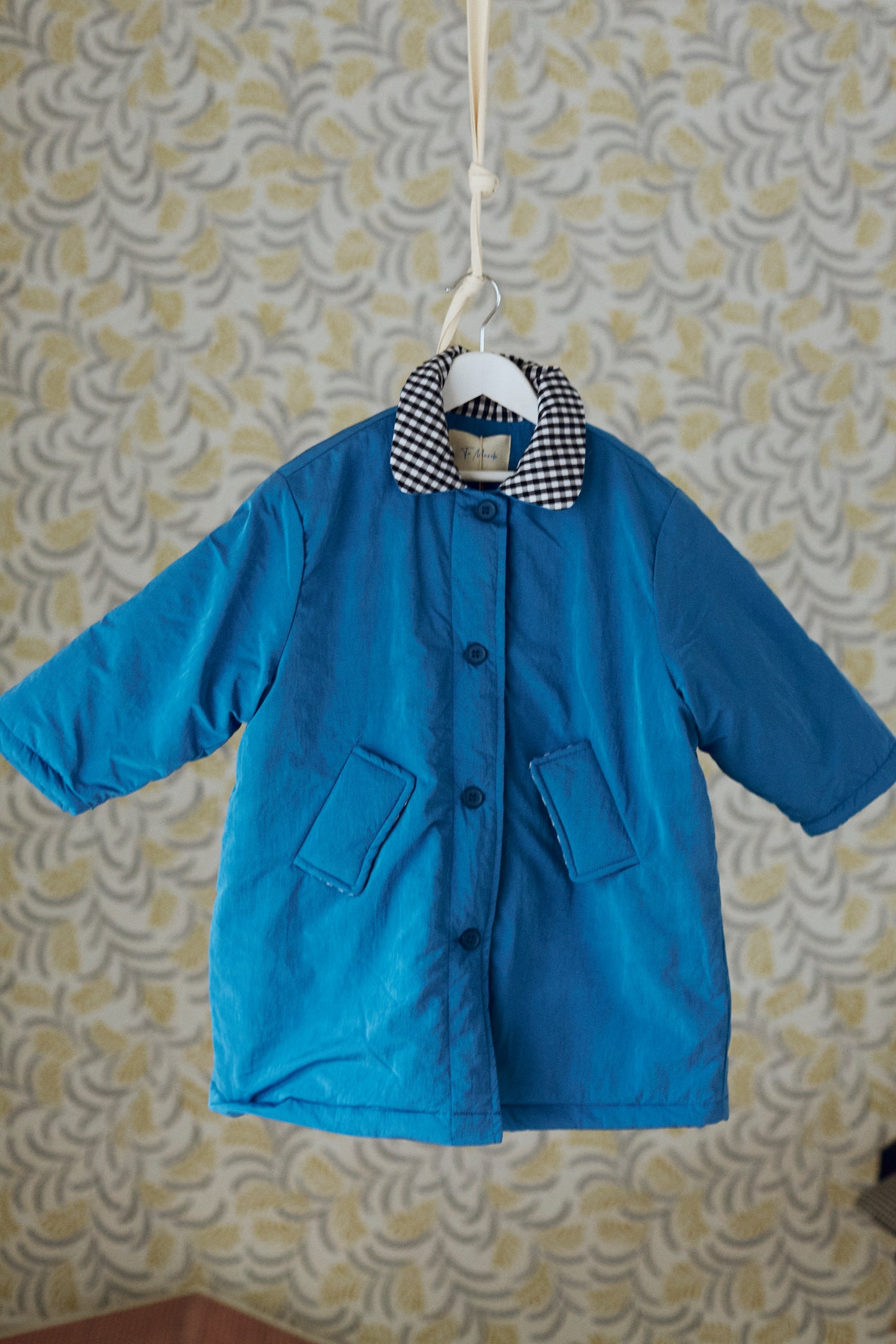 Long Quilted Coat with Collar