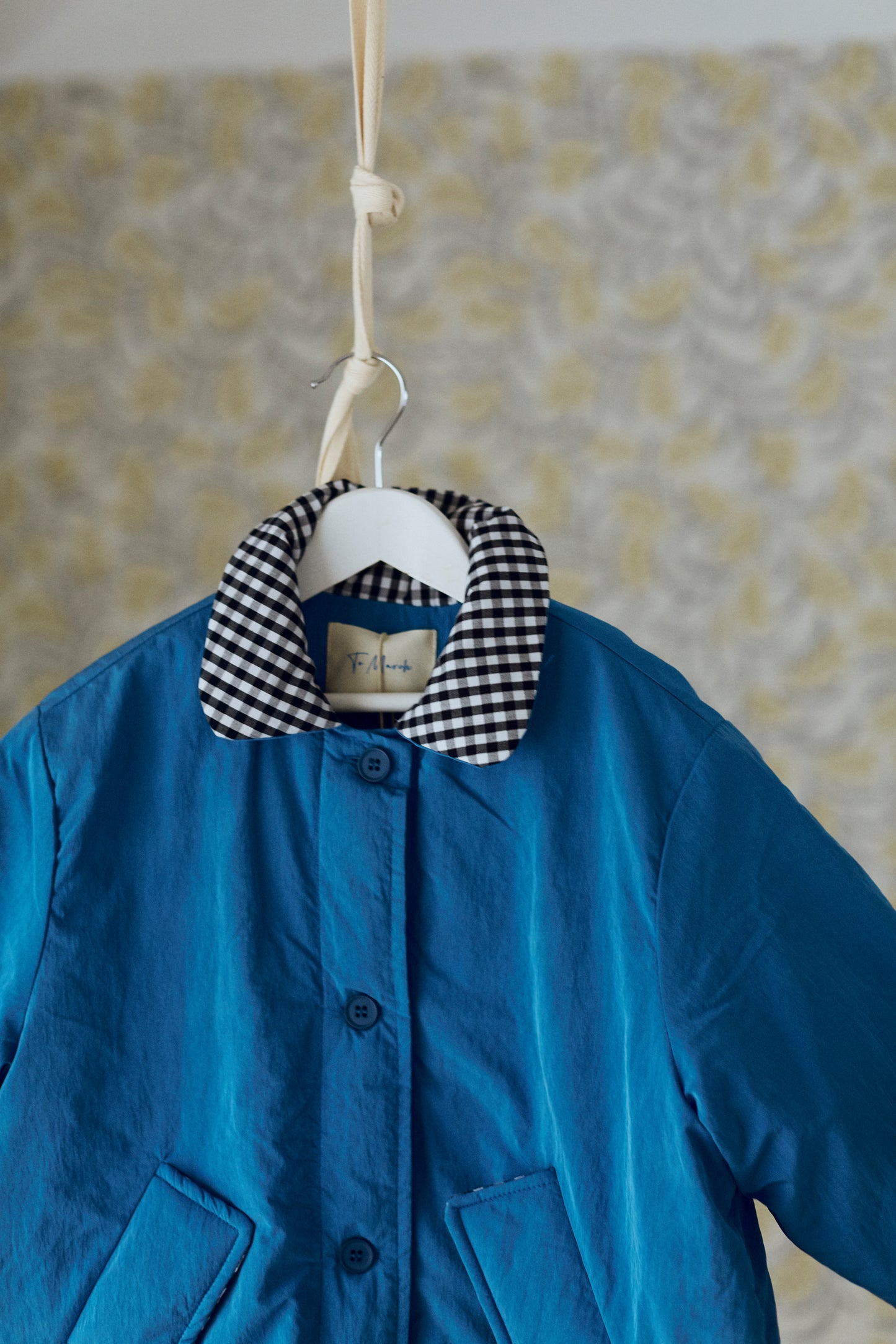Long Quilted Coat with Collar