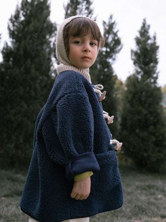 Traditional Wooden Toggle Fastenings Faux Jacket