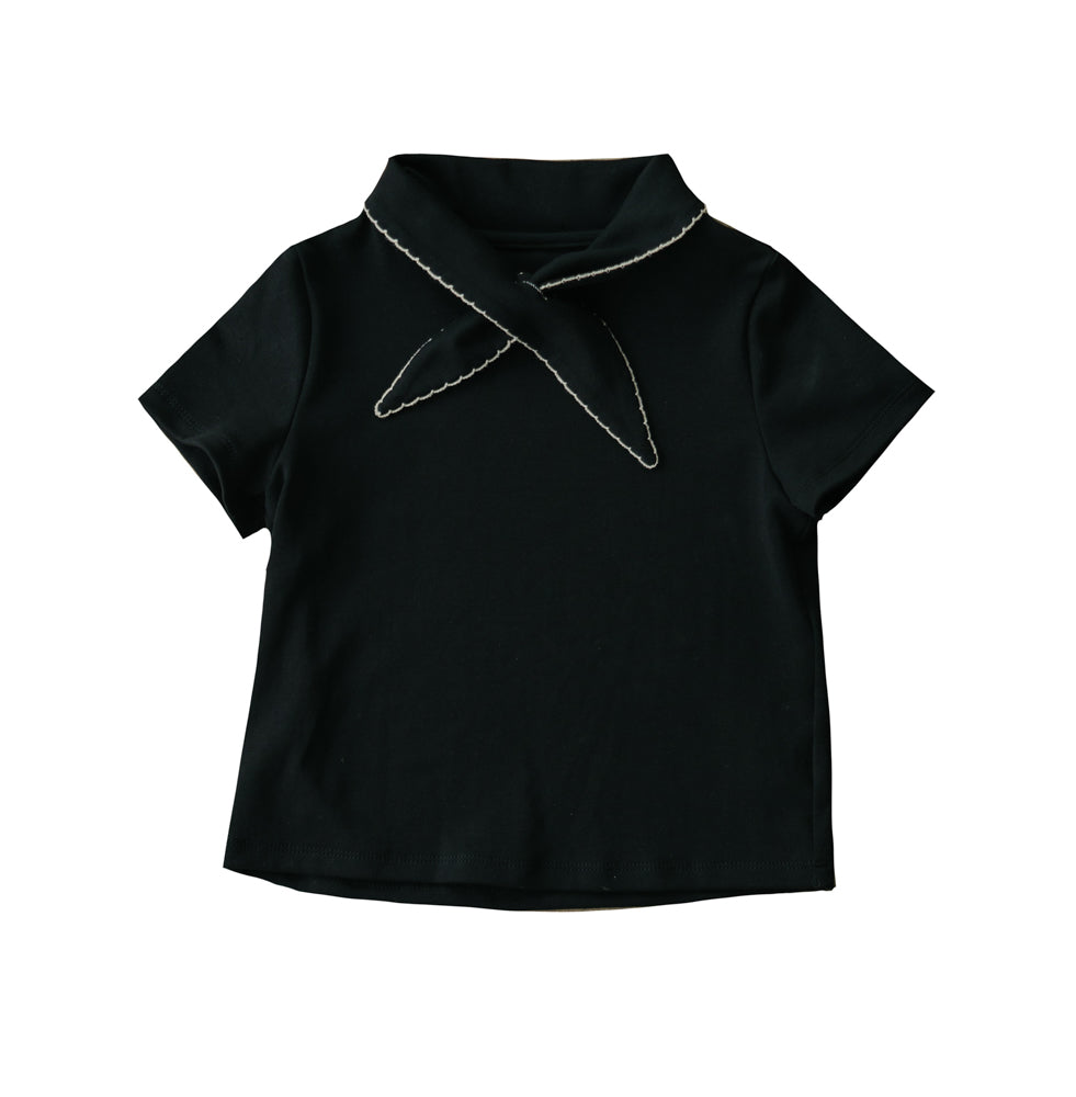 Little Musician Black Cotton Tie Outfit Set