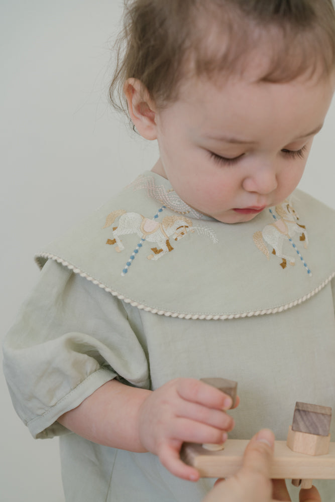 Little Musician Carousel Mint Ice Cream Collar Bibs