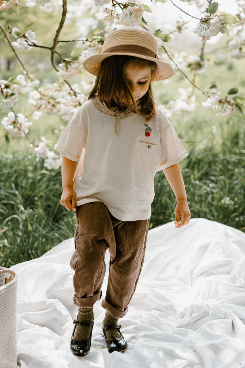 LELE JOVE RAMIE-BLEND DRAWSTRING TROUSERS