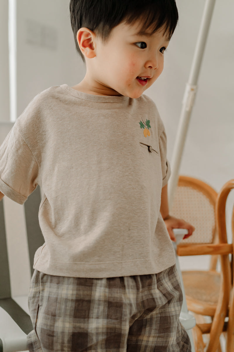 LELE JOVE EMBROIDERED SHORT SLEEVE TOP