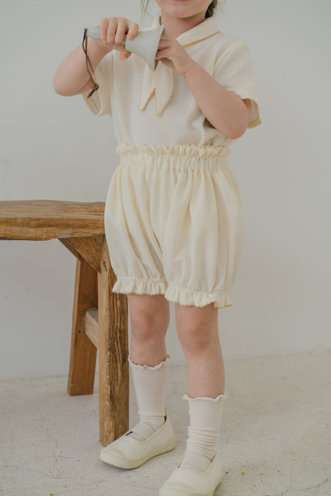 Little Musician Creamy Cotton Tie Outfit