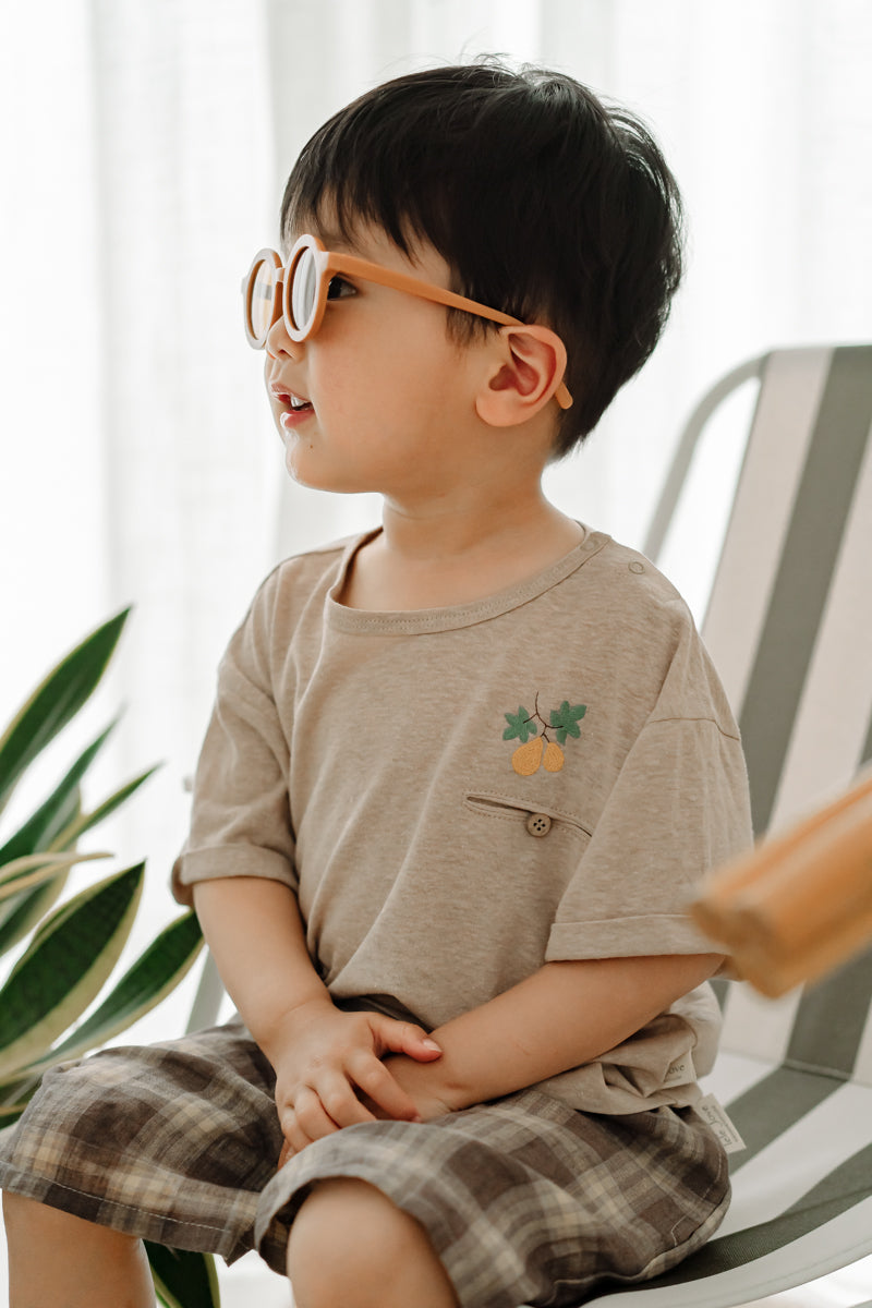 LELE JOVE EMBROIDERED SHORT SLEEVE TOP
