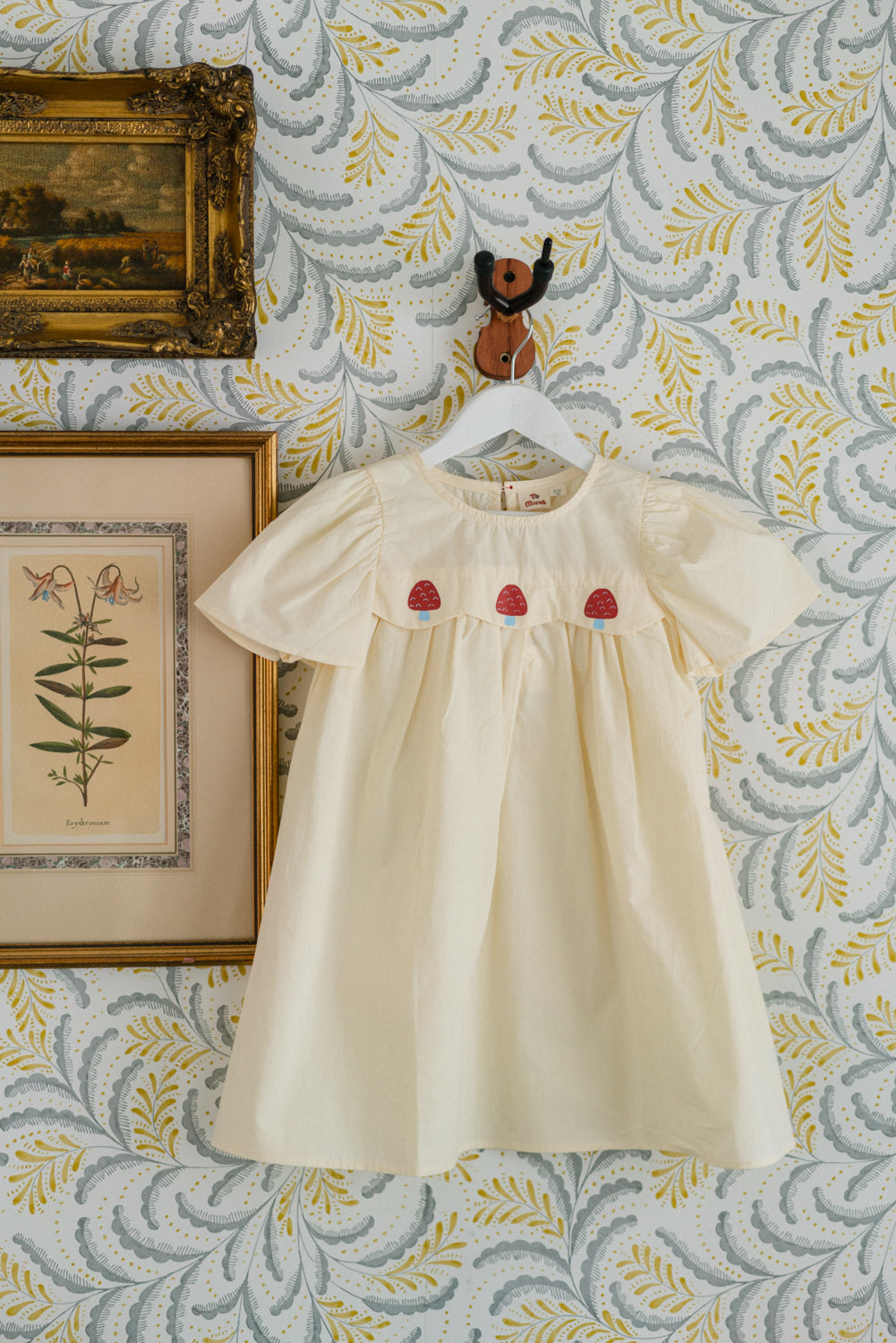 Little Little Mushrooms Short Sleeve Dress - Yellow