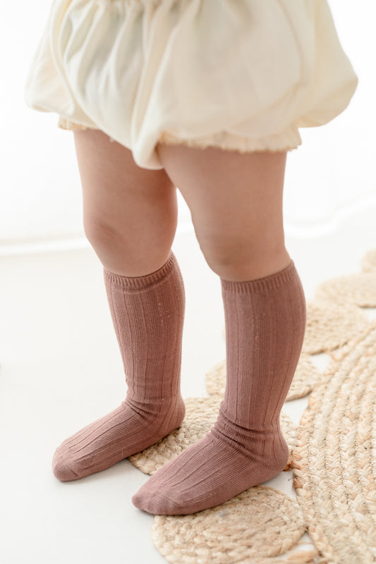 Little Little Ribbed Knee High Socks