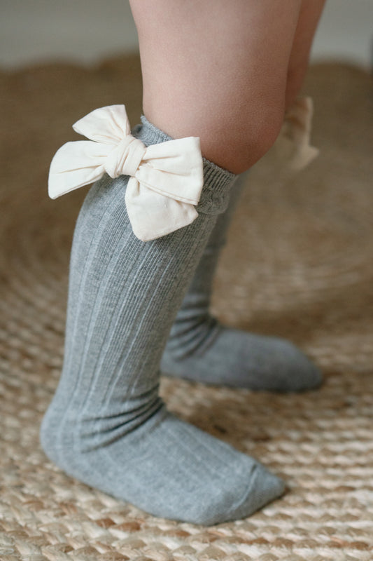 Little Little Girls Socks With Cotton Bow