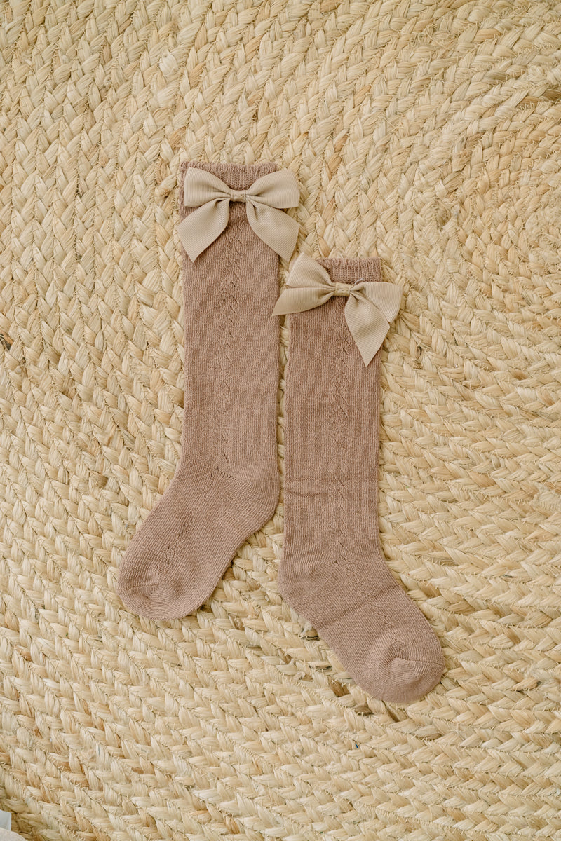 Little Little Knee High Socks With Ribbon Bow