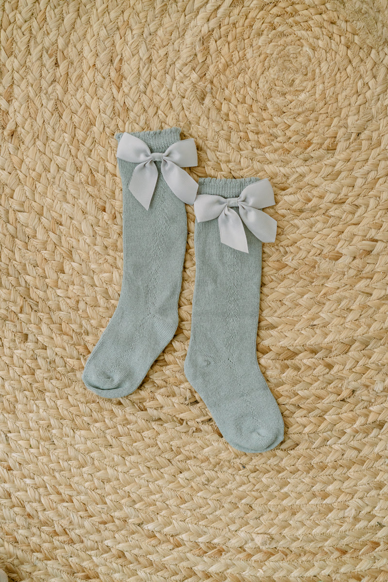 Little Little Knee High Socks With Ribbon Bow
