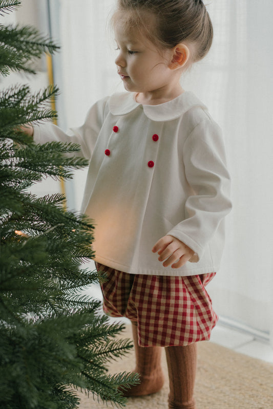 Christmas Red Button Shirt