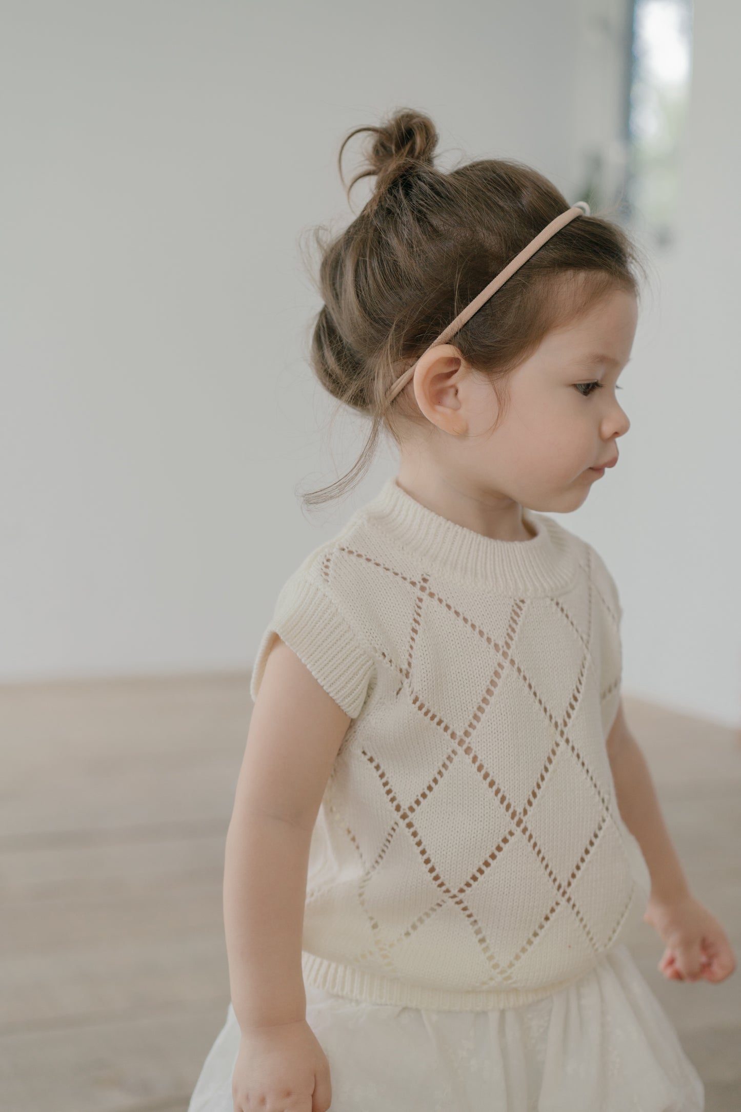 Little Musician Creamy Knitted Vest