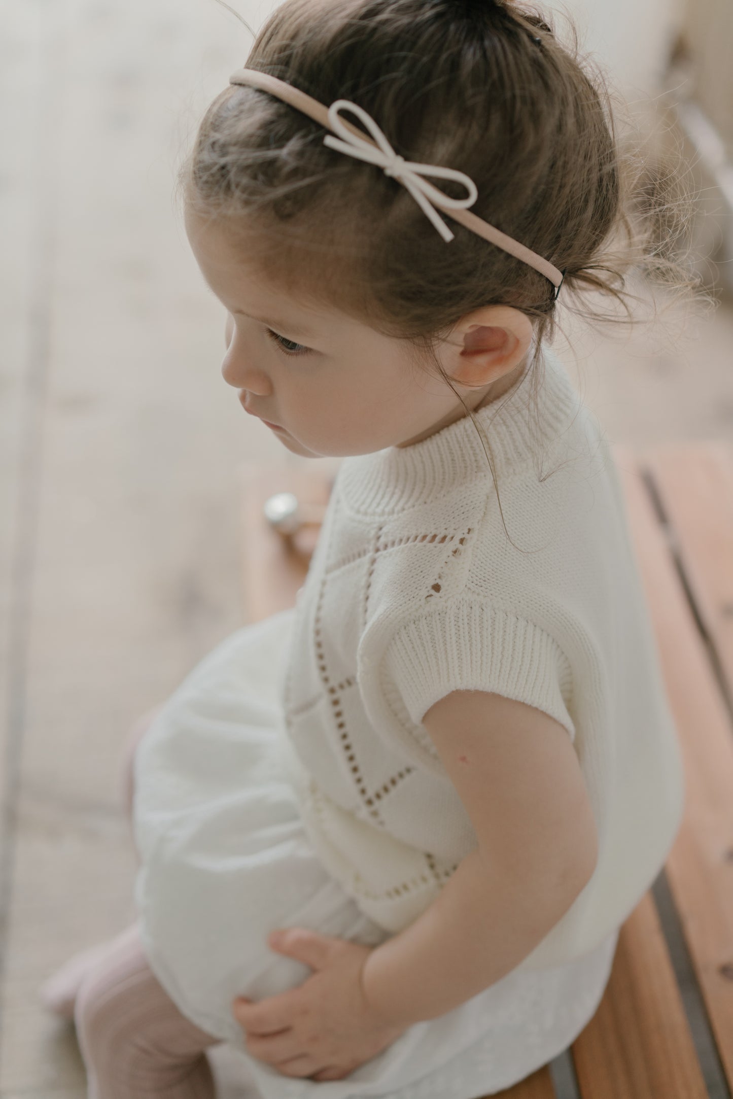 Little Musician Creamy Knitted Vest