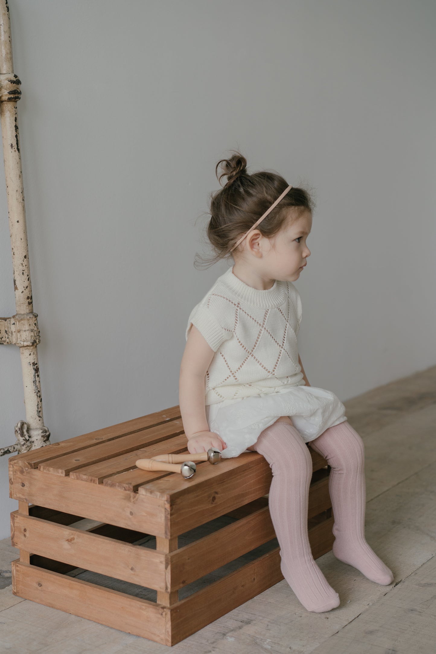 Little Musician Creamy Knitted Vest
