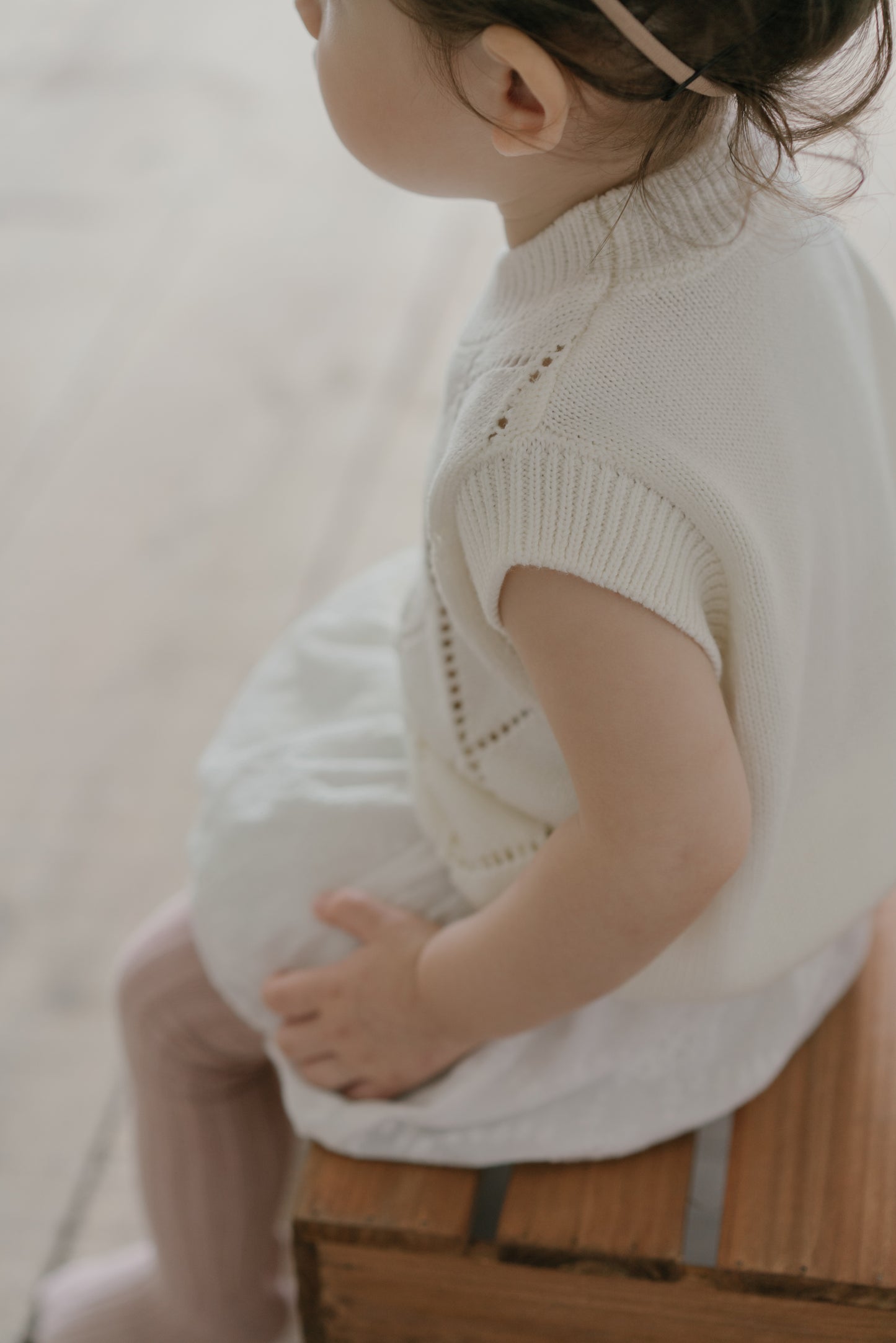 Little Musician Creamy Knitted Vest