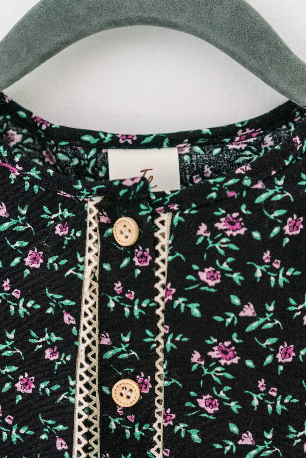 Little Little Statement Square Collar Floral Shirt