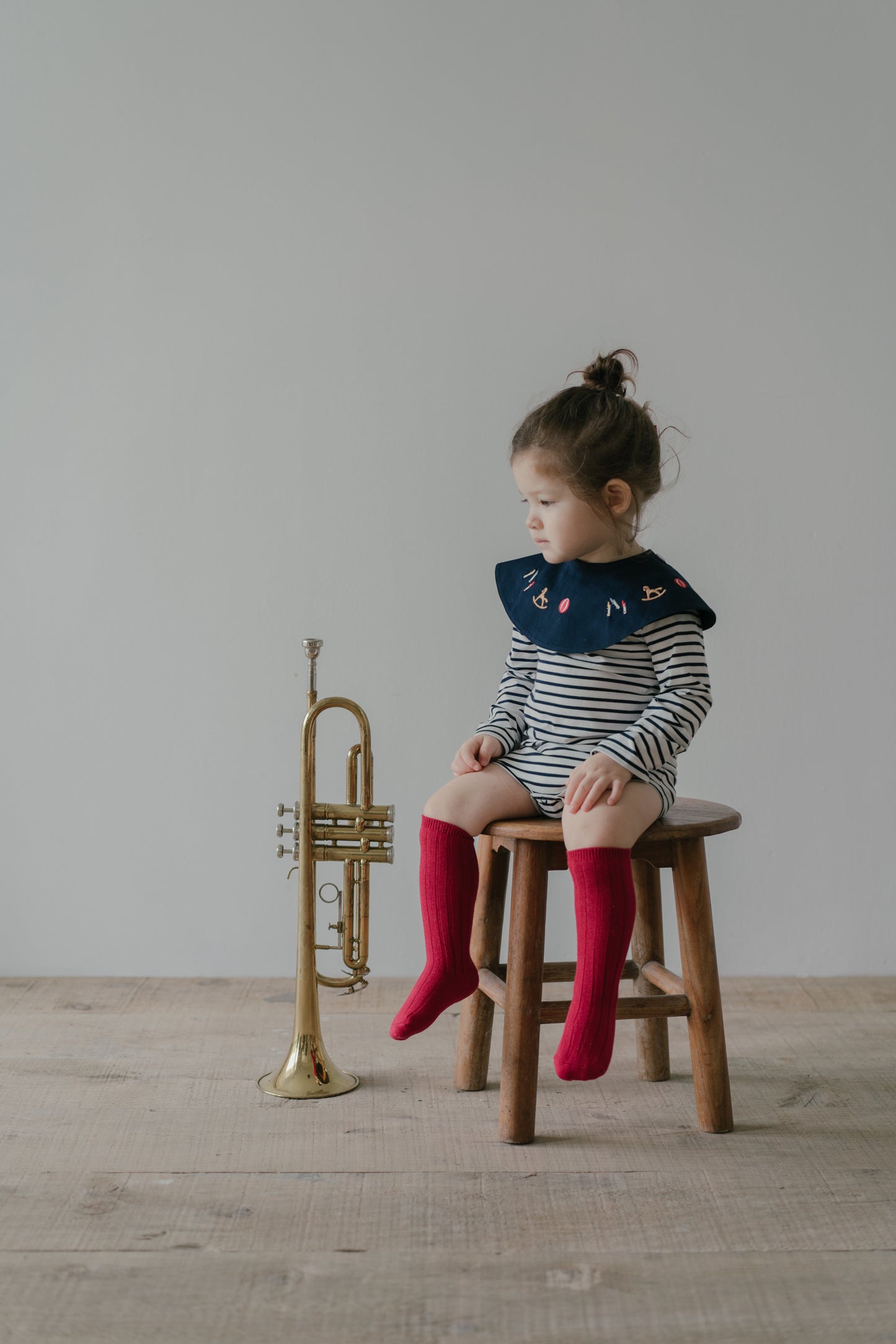 Little Musician Navy Stripe Bodysuit