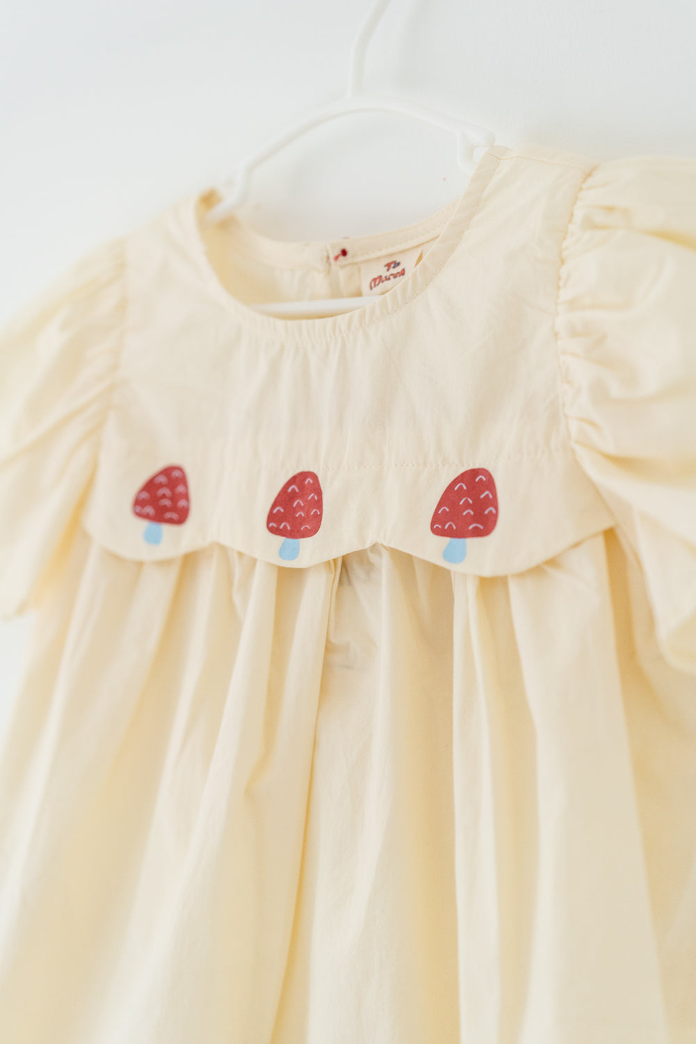 Little Little Mushrooms Short Sleeve Dress - Yellow