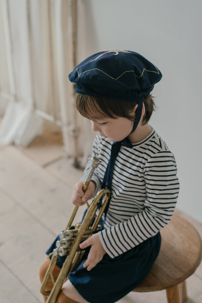 Little Musician Navy Stripe Bodysuit