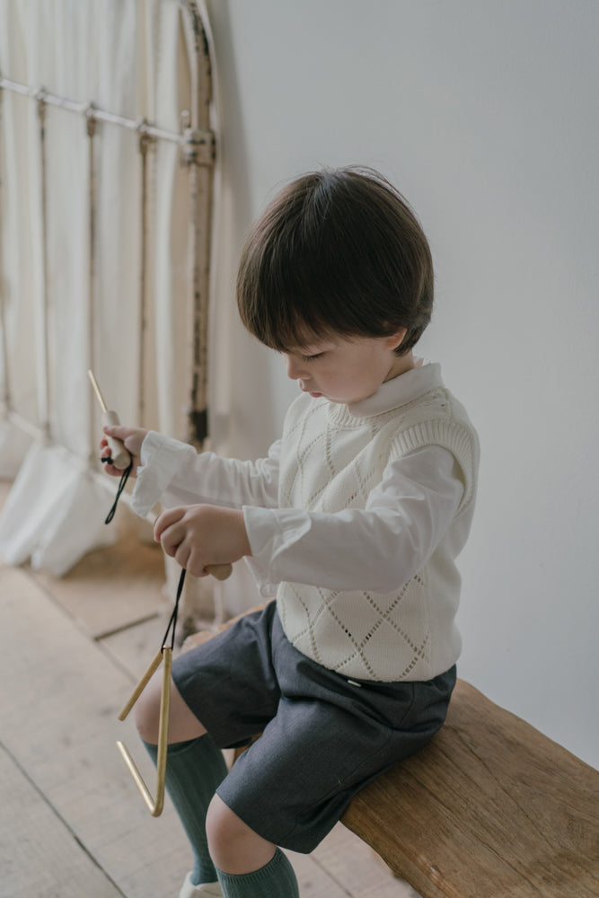 Little Musician Creamy Knitted Vest
