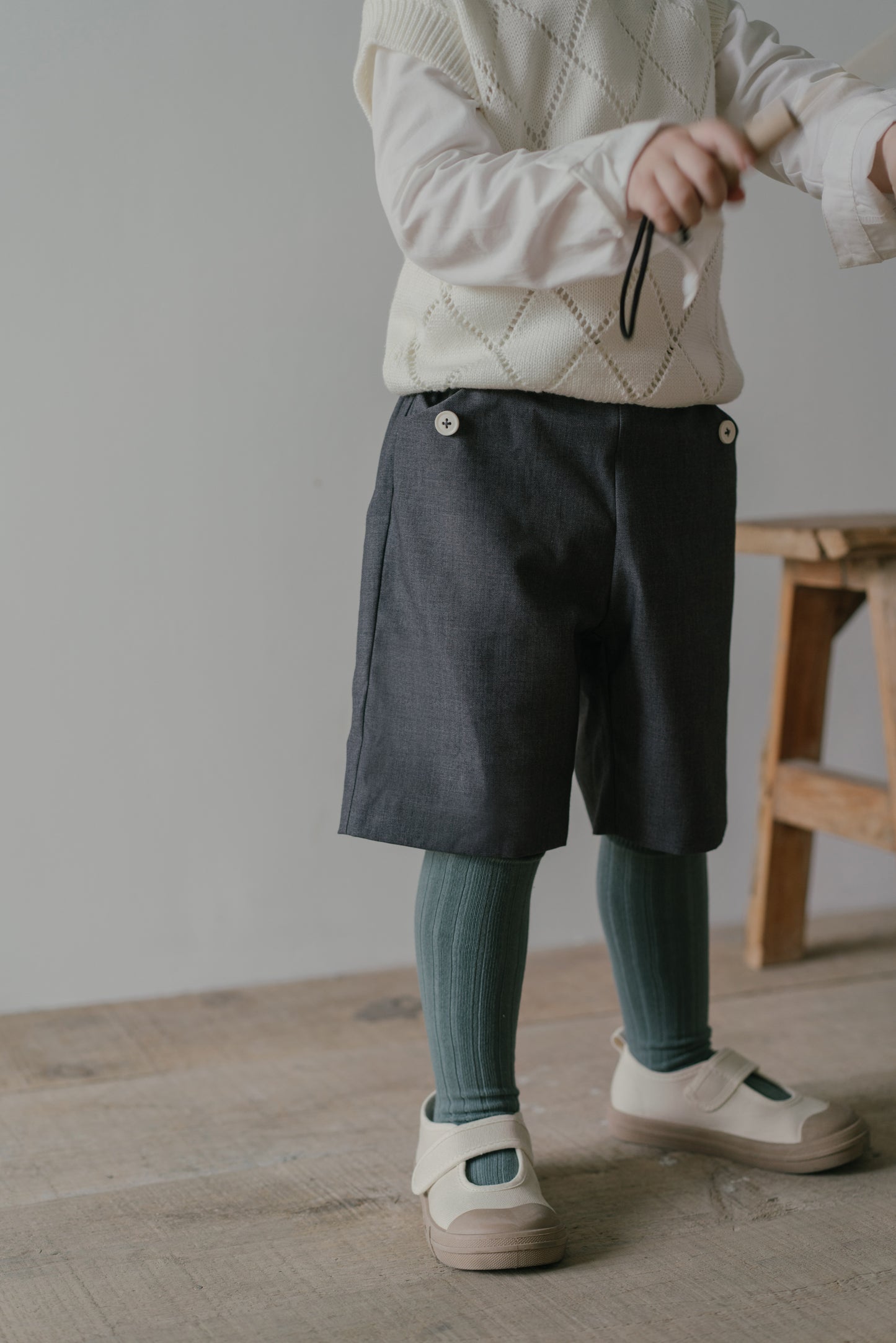 Little Musician Mid Length Shorts - Grey