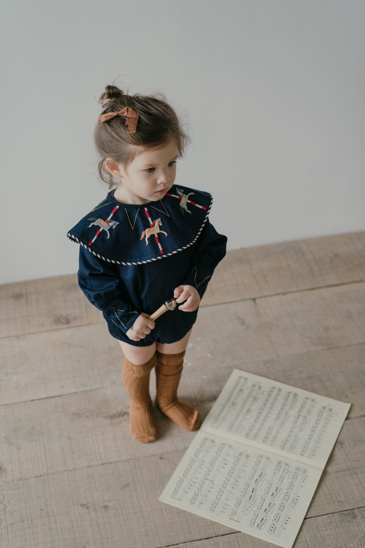 Embroidered Collar Bib - Carousel