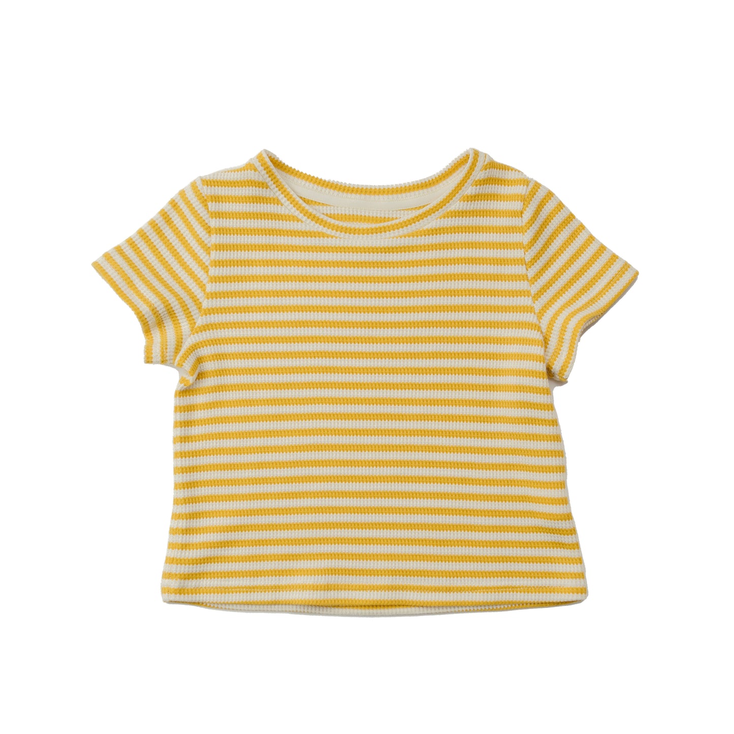 WAFFLE KNIT STRIPE YELLOW OUTFIT