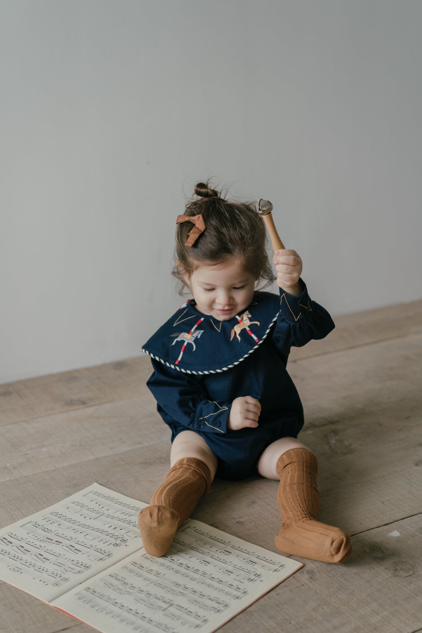 Embroidered Collar Bib - Carousel