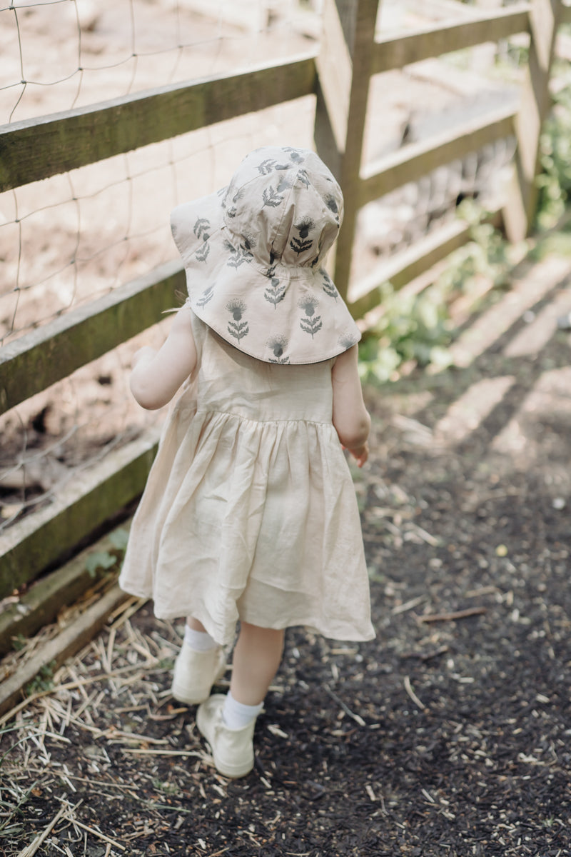 LELE JOVE COLLARED LINEN DRESS
