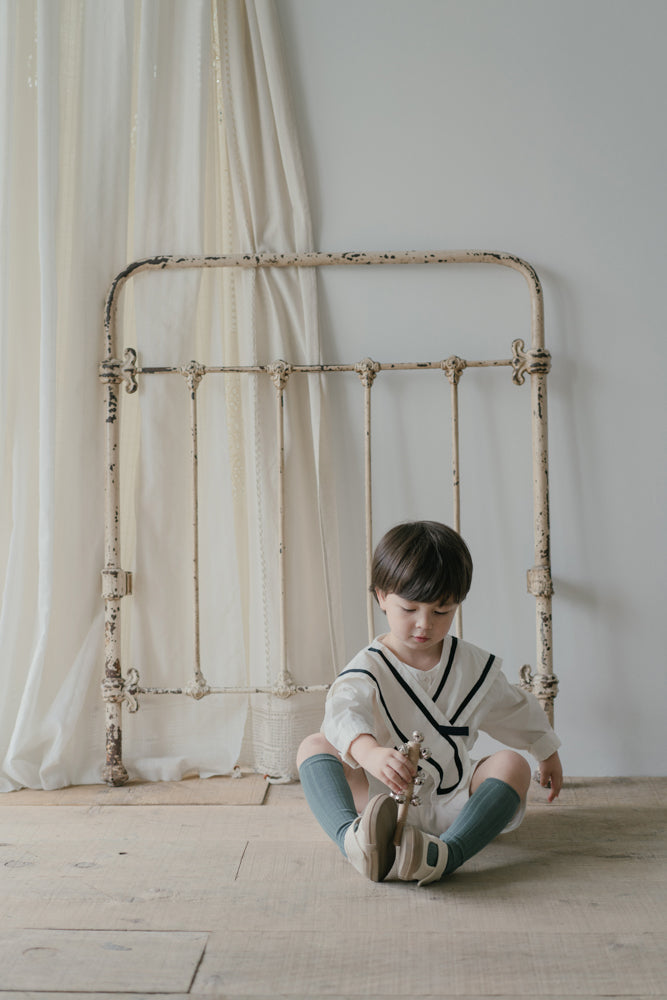 Little Musician White Sailor Collar Shirt