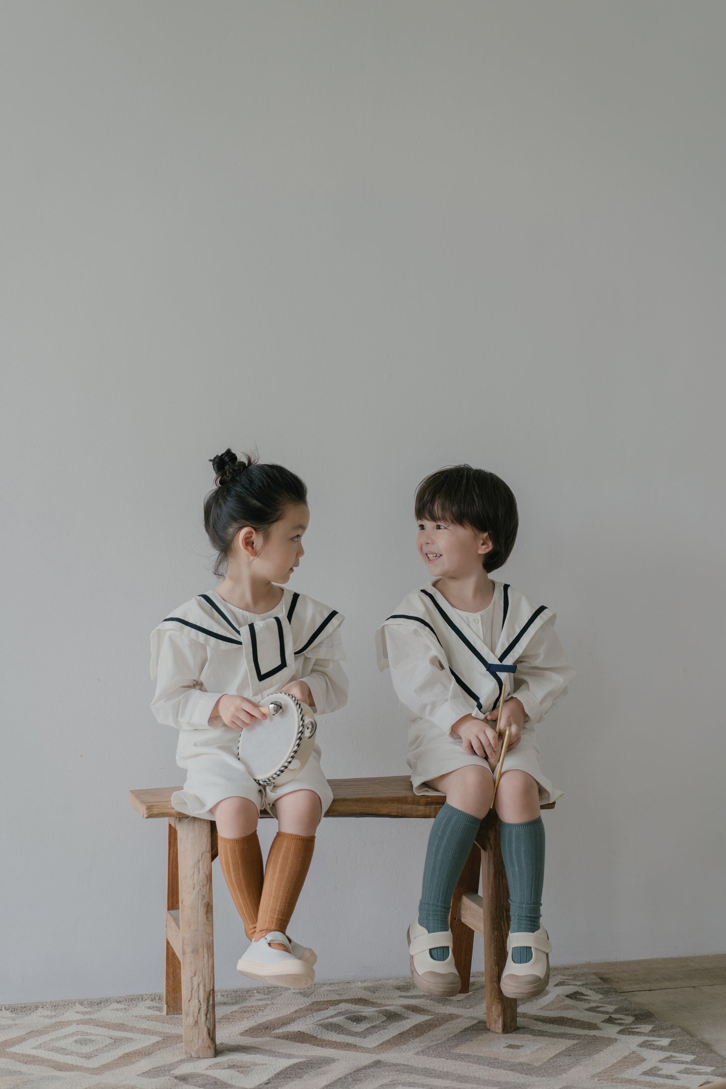 Little Musician White Sailor Collar Shirt