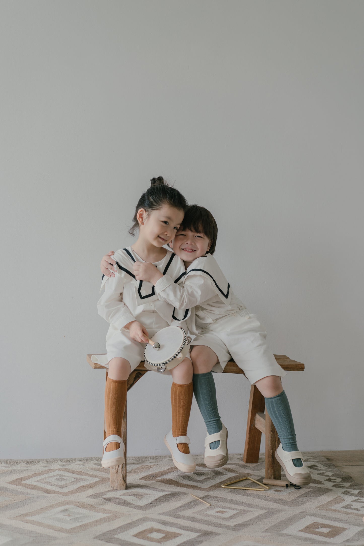 Little Musician White Sailor Collar Shirt