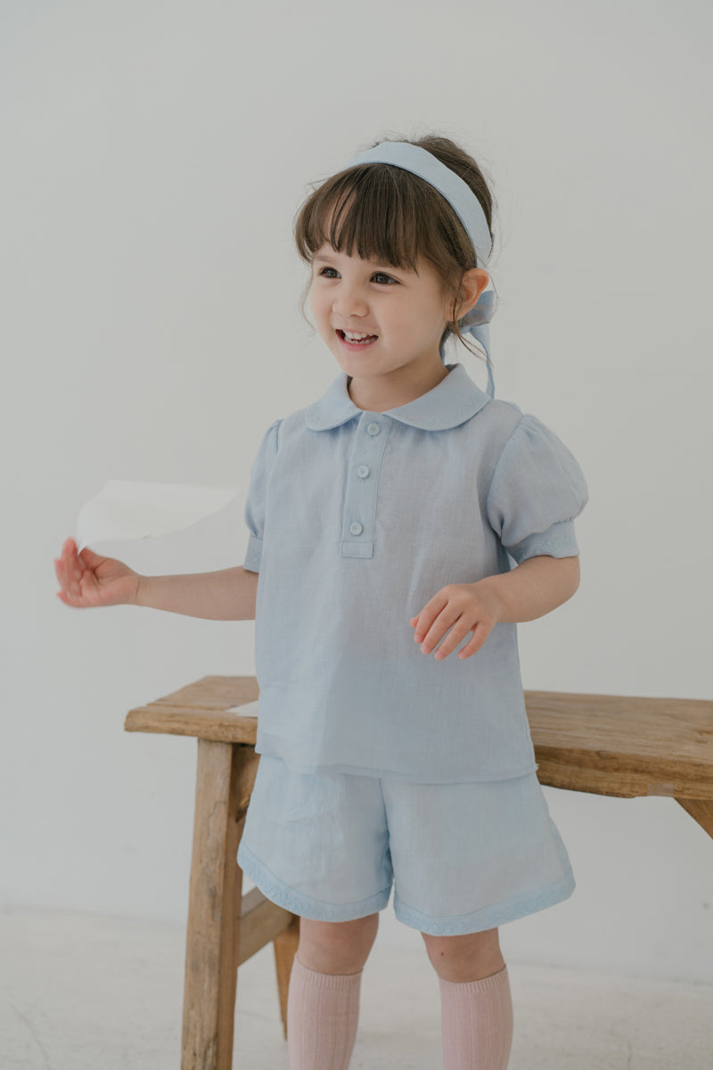 ALICE IN WONDERLAND ROUND COLLAR BLUE OUTFIT