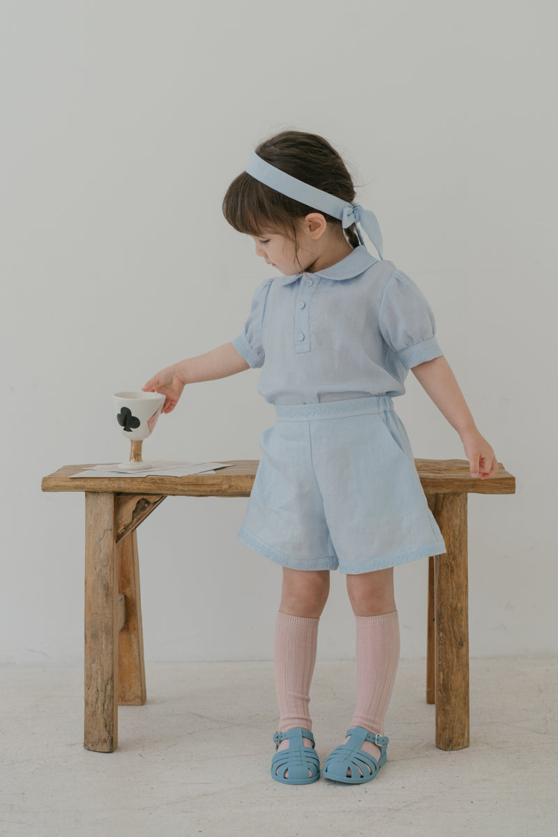 ALICE IN WONDERLAND ROUND COLLAR BLUE OUTFIT