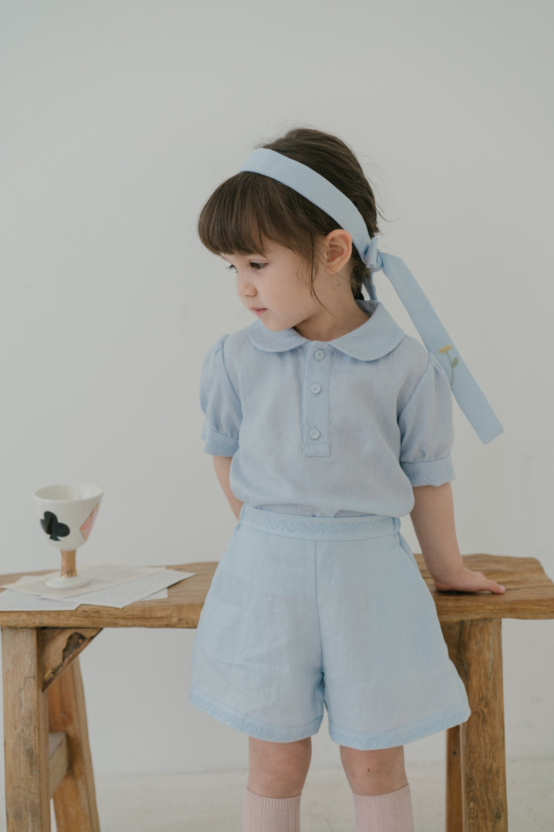 ALICE IN WONDERLAND ROUND COLLAR BLUE OUTFIT