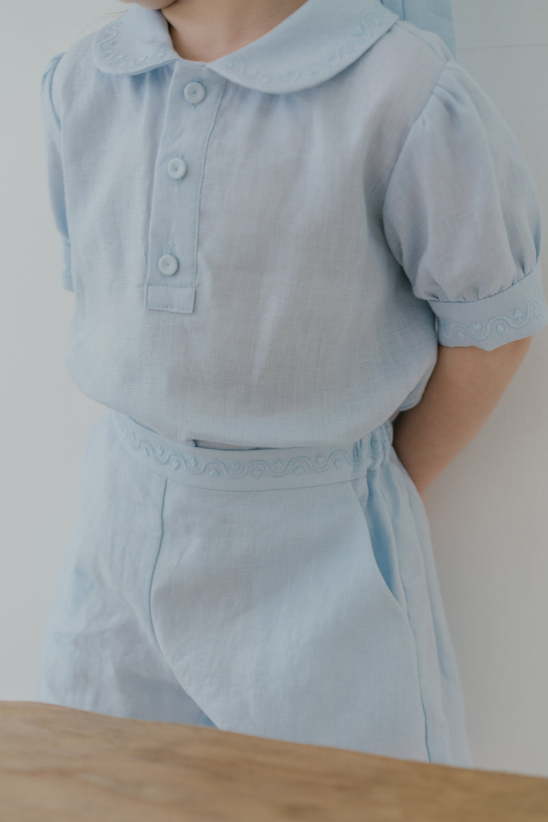 ALICE IN WONDERLAND ROUND COLLAR BLUE OUTFIT