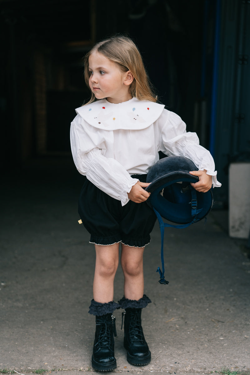 Little Musician Black Cotton Tie Outfit Set