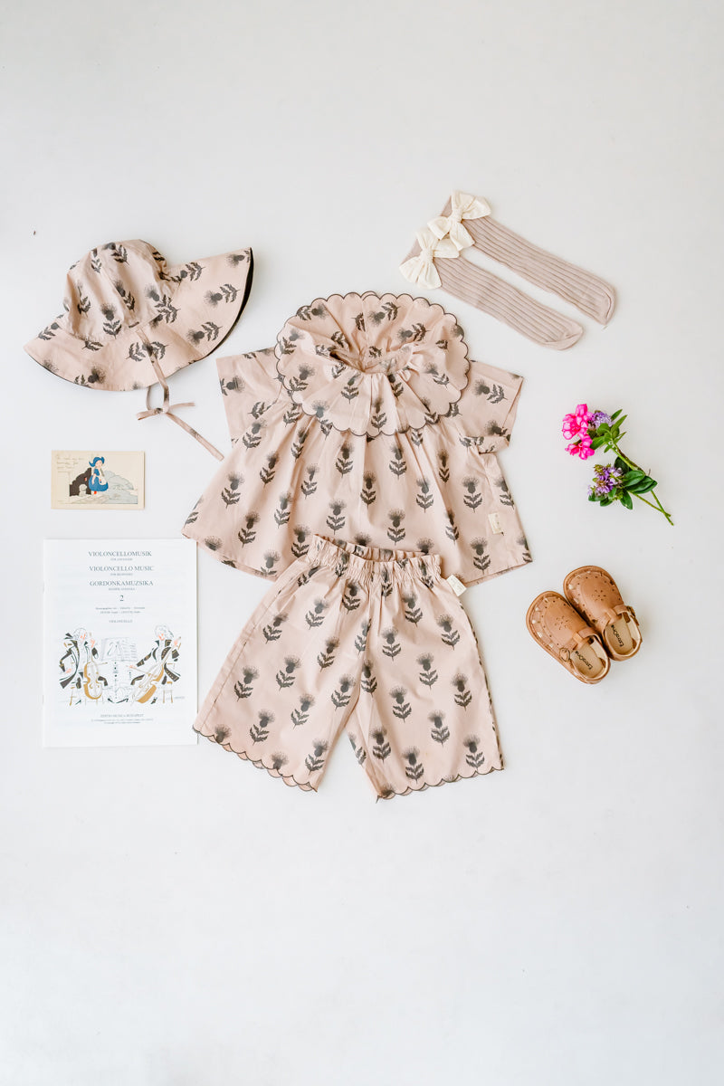 DANDELION GIRLS PUFF SLEEVES TOP AND SHORTS