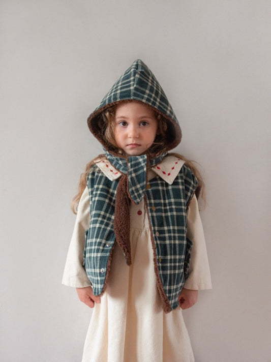 Faux Fur Vest With Bunny Ear Hood